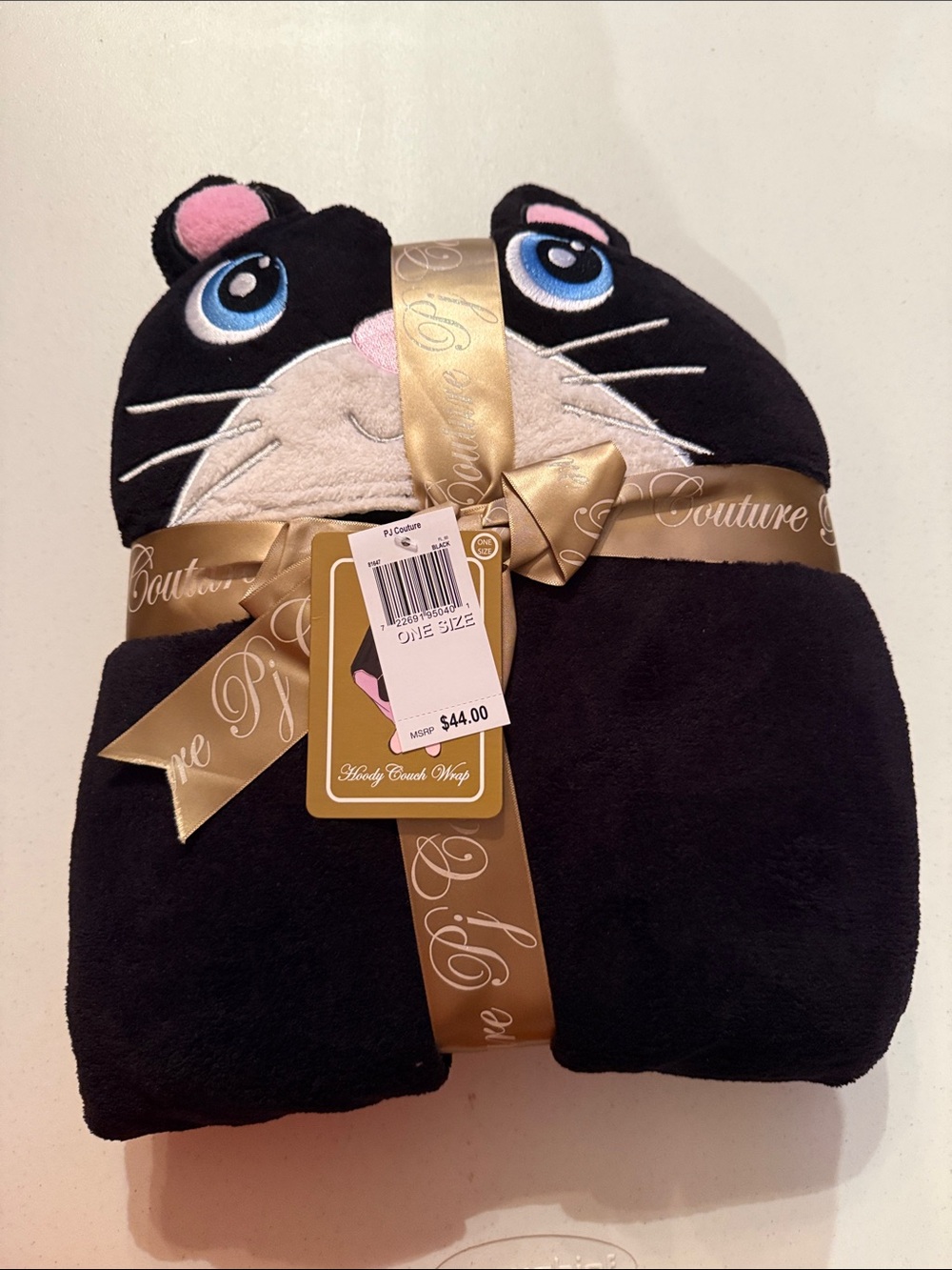 Pj Couture Kids Plush Hooded Cat Robe